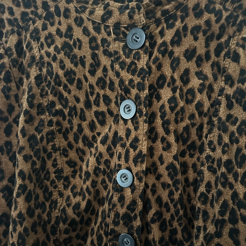 Leopard Print Button Up Jacket - image 5